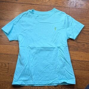 Polo by Ralph Lauren Aqua Tee with Lime Logo